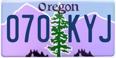 OR license plate 070KYJ