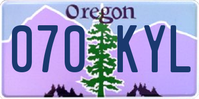 OR license plate 070KYL