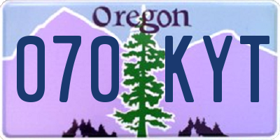 OR license plate 070KYT