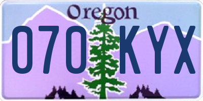 OR license plate 070KYX
