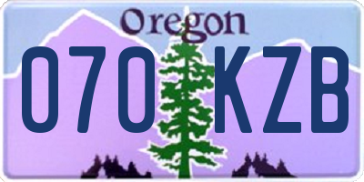 OR license plate 070KZB