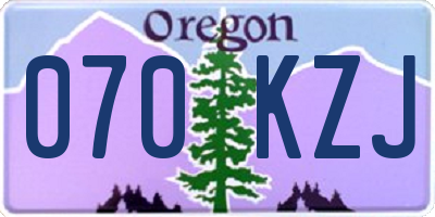 OR license plate 070KZJ