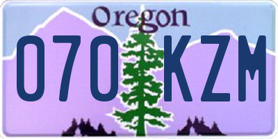 OR license plate 070KZM