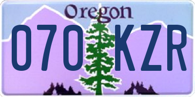 OR license plate 070KZR