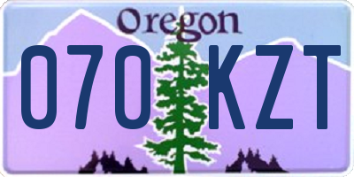 OR license plate 070KZT