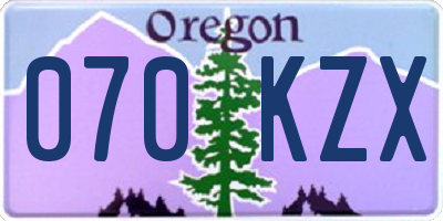 OR license plate 070KZX