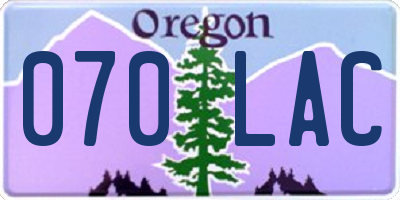 OR license plate 070LAC