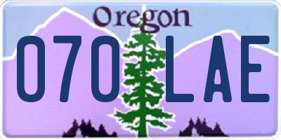 OR license plate 070LAE