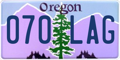 OR license plate 070LAG