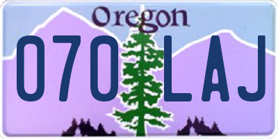OR license plate 070LAJ