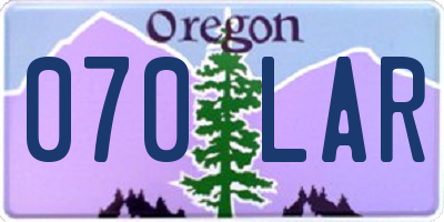OR license plate 070LAR