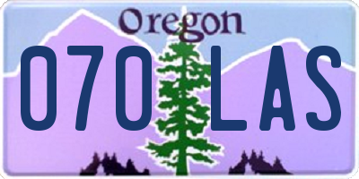 OR license plate 070LAS