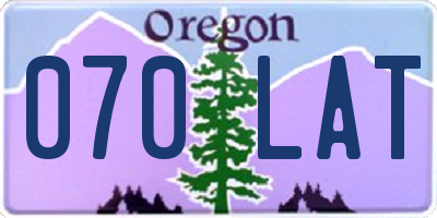OR license plate 070LAT