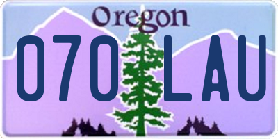 OR license plate 070LAU