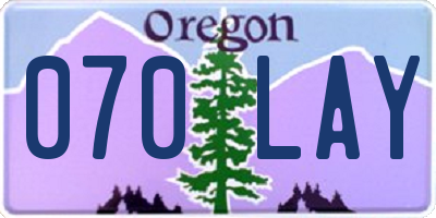 OR license plate 070LAY