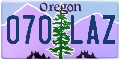 OR license plate 070LAZ