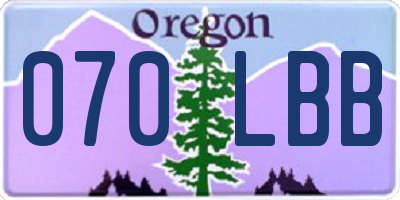 OR license plate 070LBB