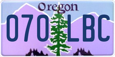 OR license plate 070LBC