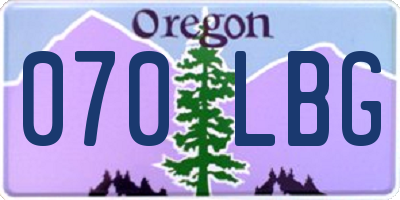 OR license plate 070LBG