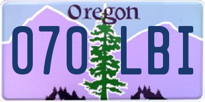 OR license plate 070LBI
