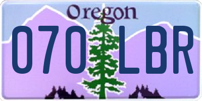OR license plate 070LBR