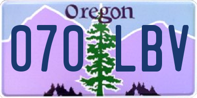 OR license plate 070LBV