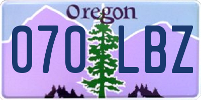 OR license plate 070LBZ