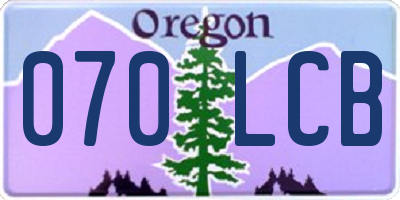 OR license plate 070LCB