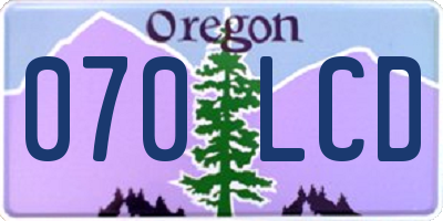 OR license plate 070LCD