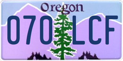 OR license plate 070LCF
