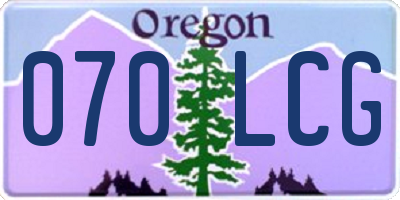 OR license plate 070LCG