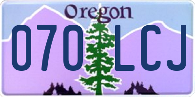 OR license plate 070LCJ