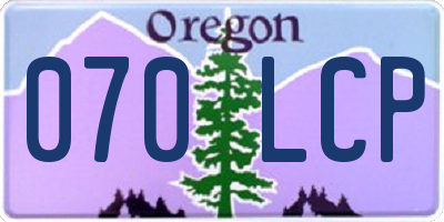 OR license plate 070LCP