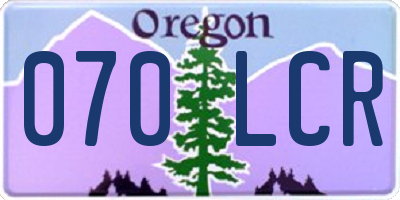 OR license plate 070LCR