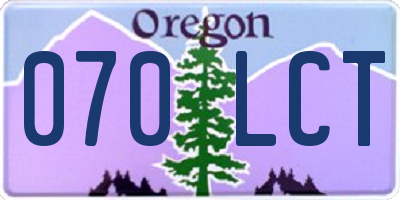 OR license plate 070LCT