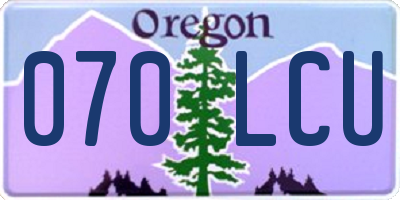 OR license plate 070LCU