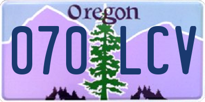 OR license plate 070LCV