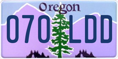 OR license plate 070LDD