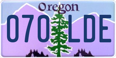 OR license plate 070LDE