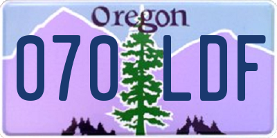 OR license plate 070LDF