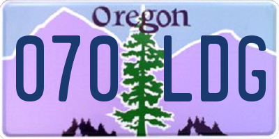 OR license plate 070LDG