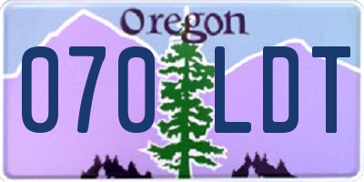 OR license plate 070LDT