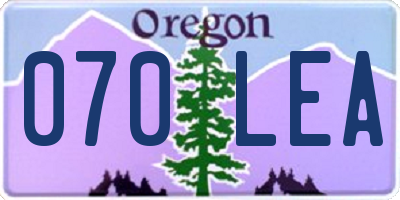 OR license plate 070LEA