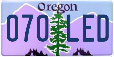 OR license plate 070LED