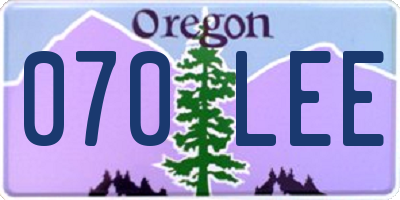 OR license plate 070LEE