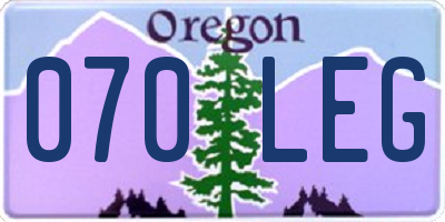 OR license plate 070LEG