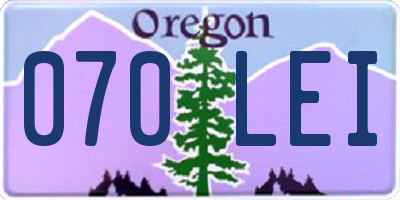 OR license plate 070LEI