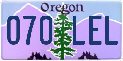 OR license plate 070LEL