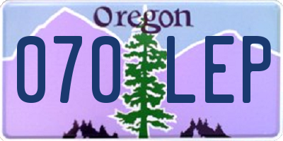 OR license plate 070LEP