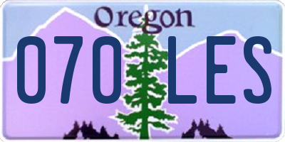 OR license plate 070LES